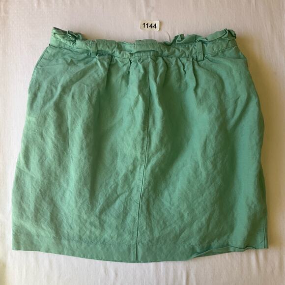 Love21 Women’s Linen Mini Skirt size M, Mint Green, w Pockets - Picture 7 of 7